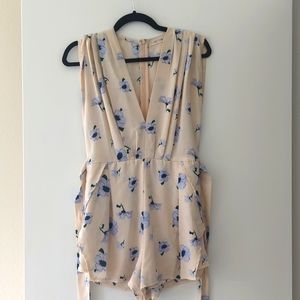 Cream and Blue romper